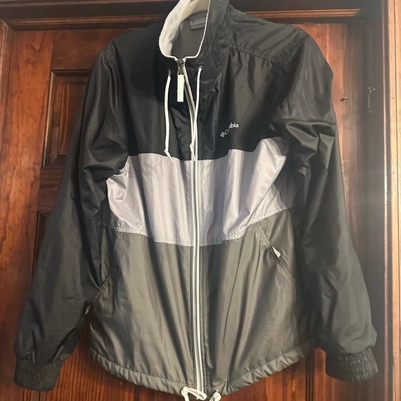 Columbia Black and Gray Windbreaker Jacket Size L - Picture 3 of 4
